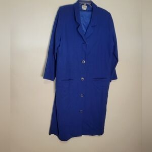 Vintage paquin size 16 wool blend long line coat